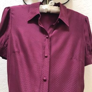 100% silk blouse short sleeve